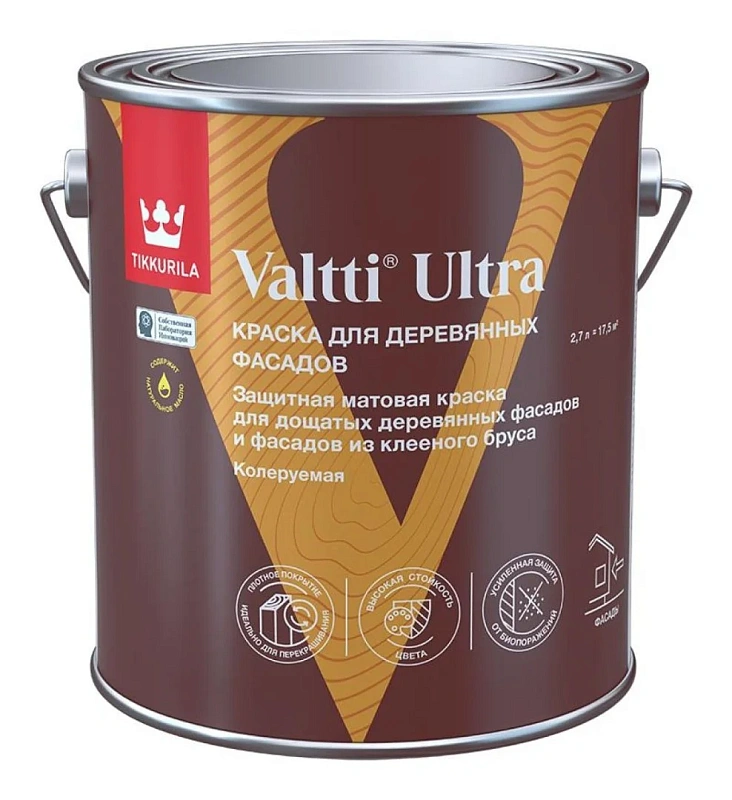 Краска Tikkurila Valtti Ultra (Тиккурила Валтти Ультра) по дереву