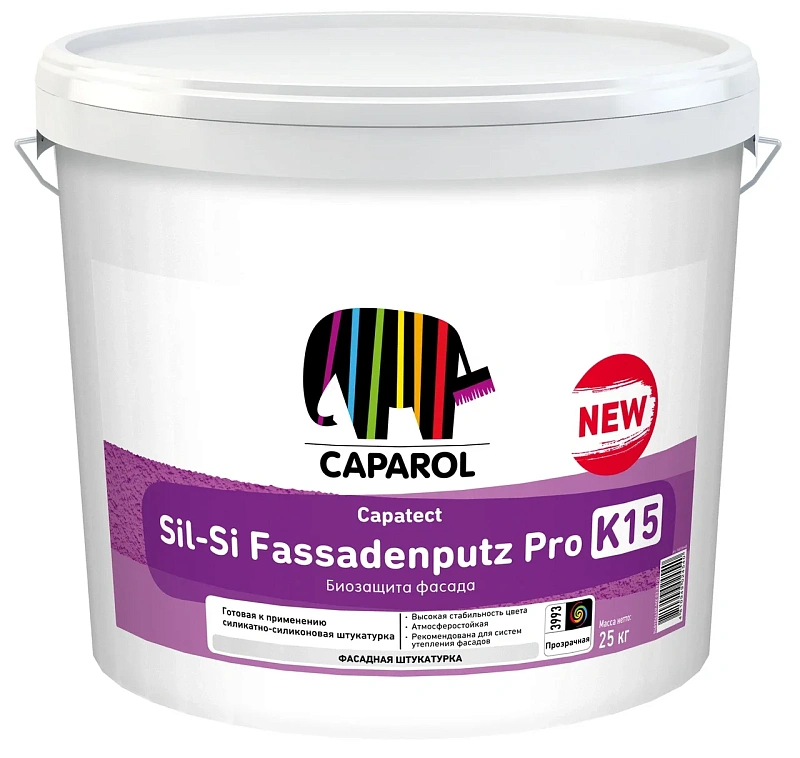 Штукатурка Caparol Capatect Sil-Si Fassadenputz Pro K15 (Капарол Капатект Сил-Си) силиконовая