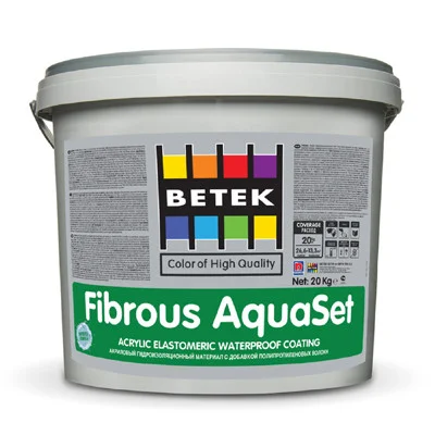 Гидроизоляция Betek Fibrous Aquaset однокомпонентная с фиброволокном