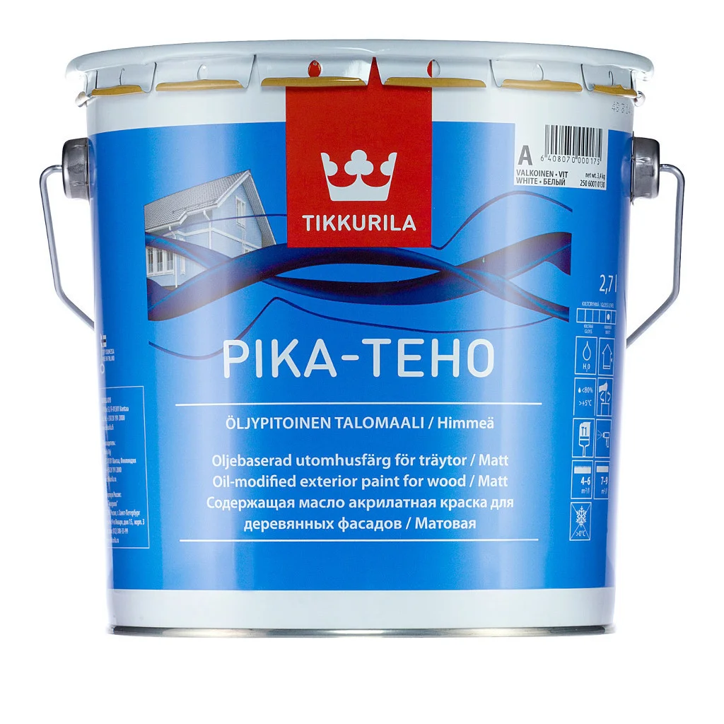 Краска Tikkurila Pika-Teho (Тиккурила Пика-Техо) по дереву