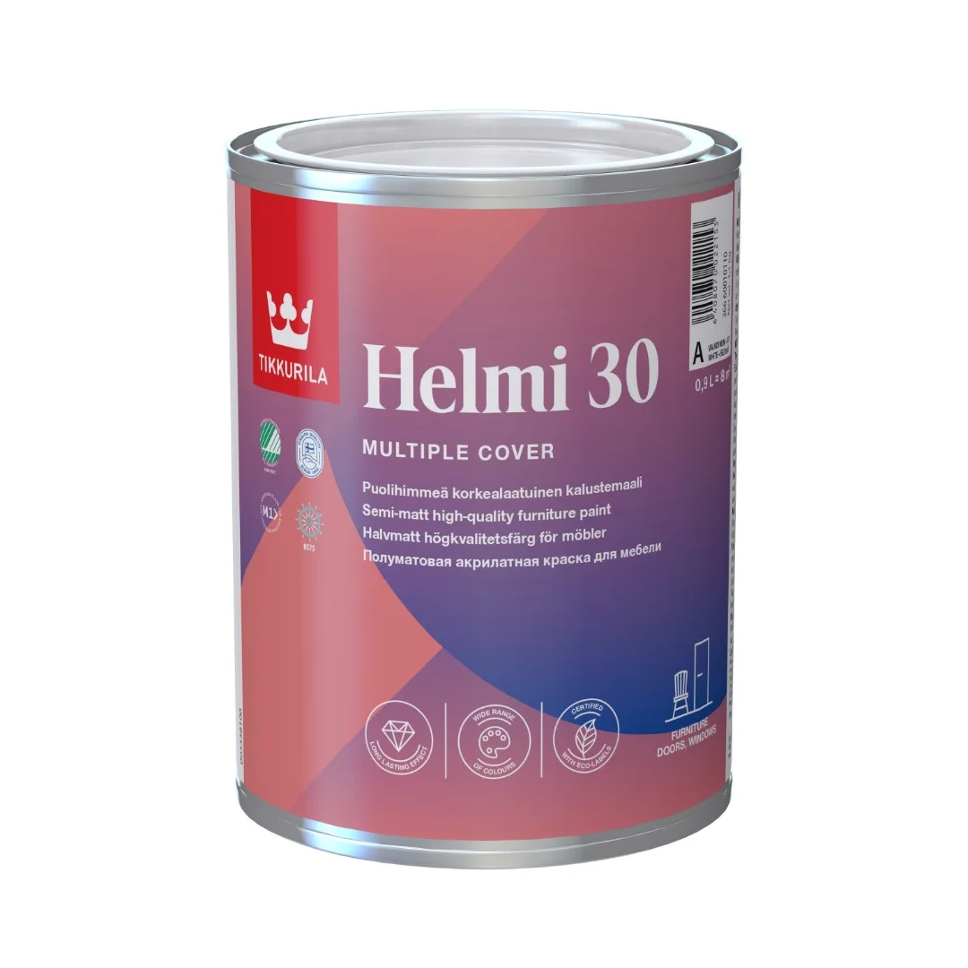 Краска Tikkurila Helmi (Тиккурила Хелми) для дверей и радиаторов полуматовая