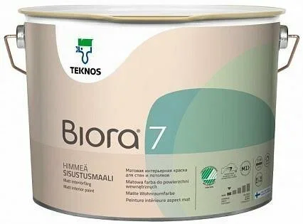 Краска Teknos Biora 7 (Текнос Биора 7) для стен матовая база 1, 9 л