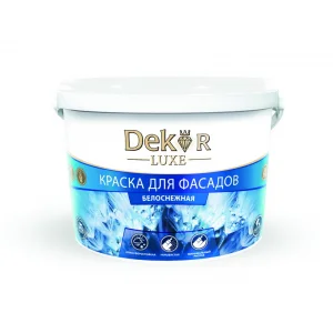 Краска Dekor ВД-АК 111 фасадная белоснежная