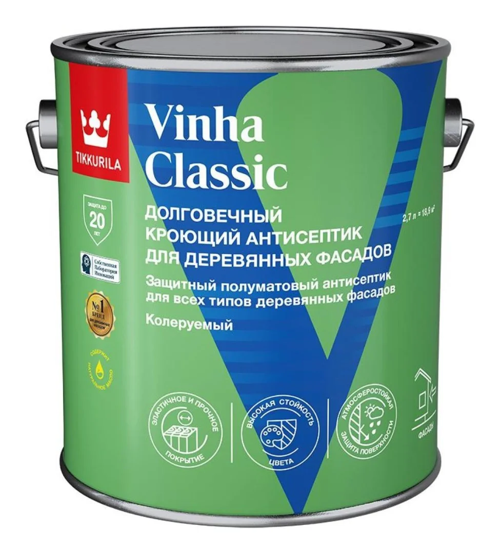 Антисептик Tikkurila Vinha Classic (Тиккурила Винха Классик) кроющий