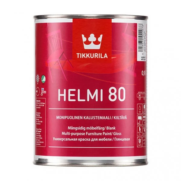 Краска Tikkurila Helmi (Тиккурила Хелми) для дверей и радиаторов глянцевая база C, 2,7 л