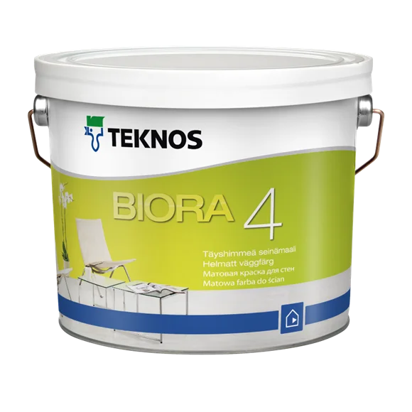 Краска Teknos Biora 4 (Текнос Биора 4) для стен матовая база 1, 9 л