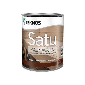 Защитный воск Teknos Satu Saunavaha (Текнос Сату Саунаваха) для бани колеруемый, 0,9 л