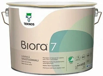 Краска Teknos Biora 7 (Текнос Биора 7) для стен матовая база 1, 9 л