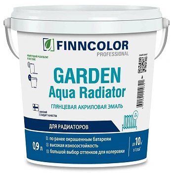 Краска Finncolor Garden Aqua Radiator (Финнколор Гарден Аква Радиатор) для радиаторов база A, 0,9 л